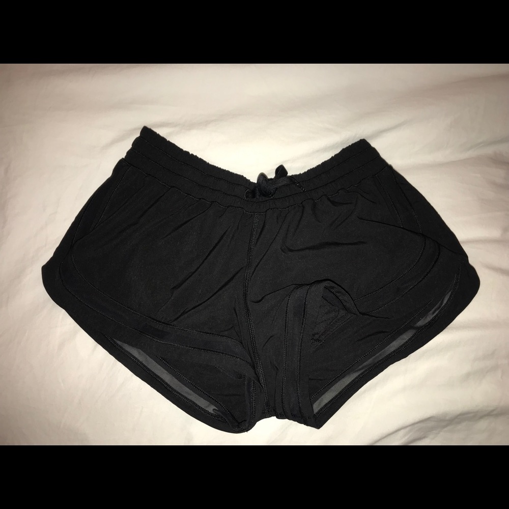 Lululemon shorts with tie and mesh detail on side
